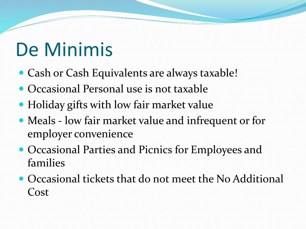 de minimis