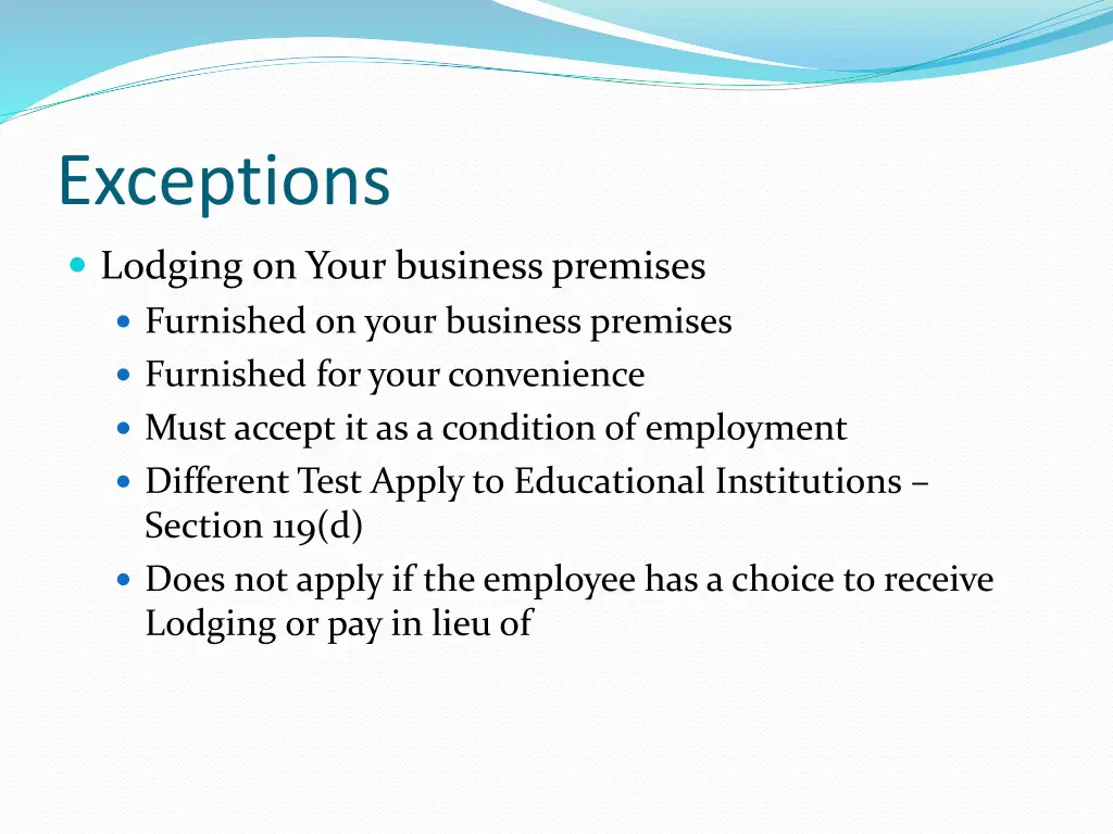 exceptions 1