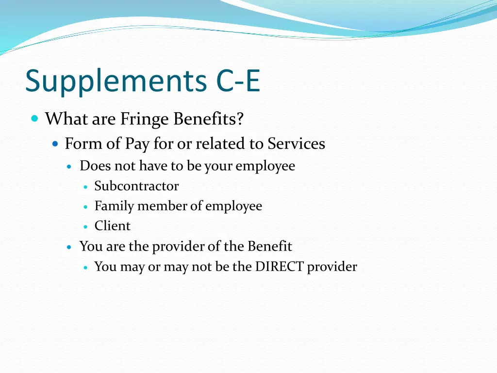 supplements c e