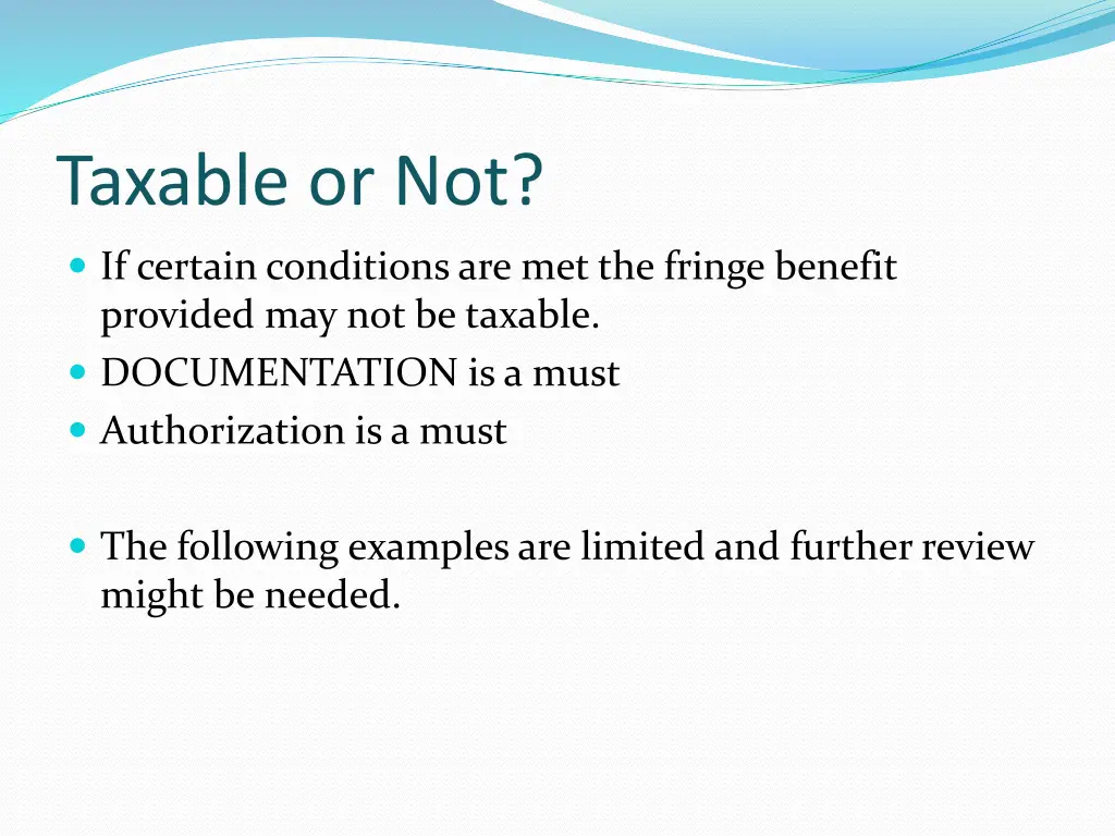 taxable or not