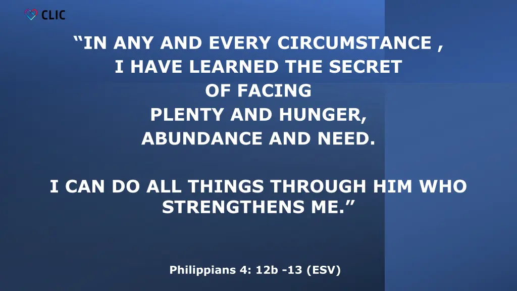 in any and every circumstance i have learned