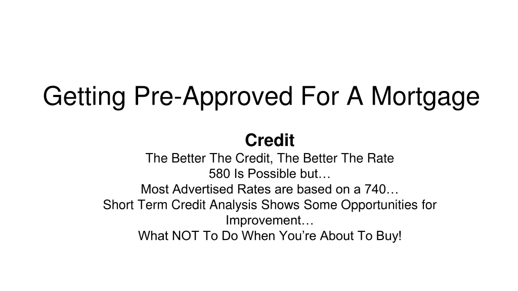 getting pre approved for a mortgage 2