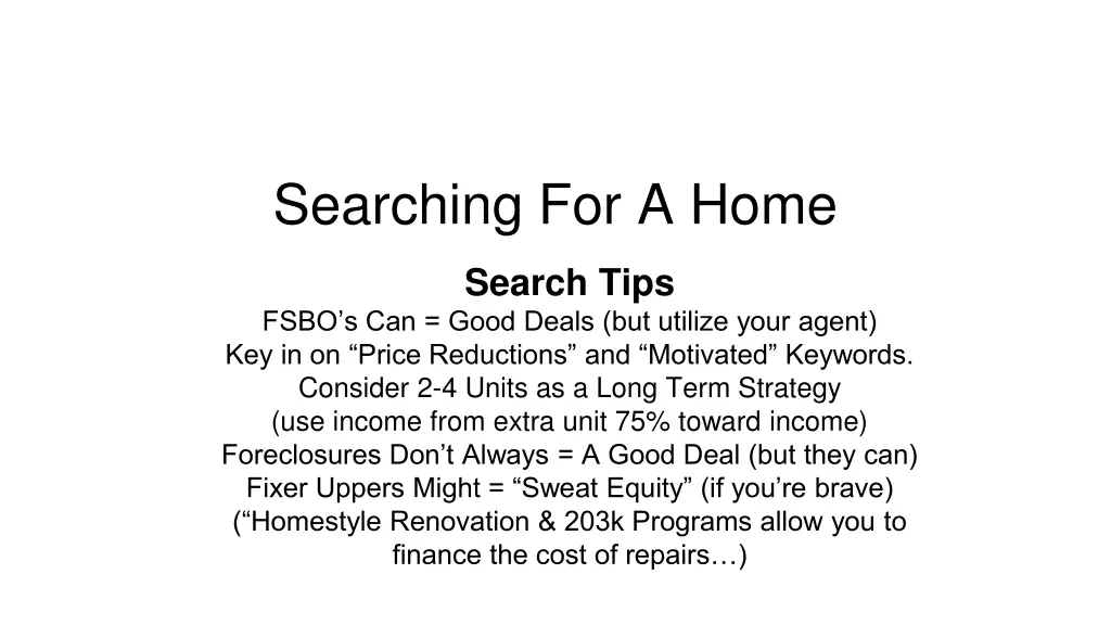 searching for a home 1