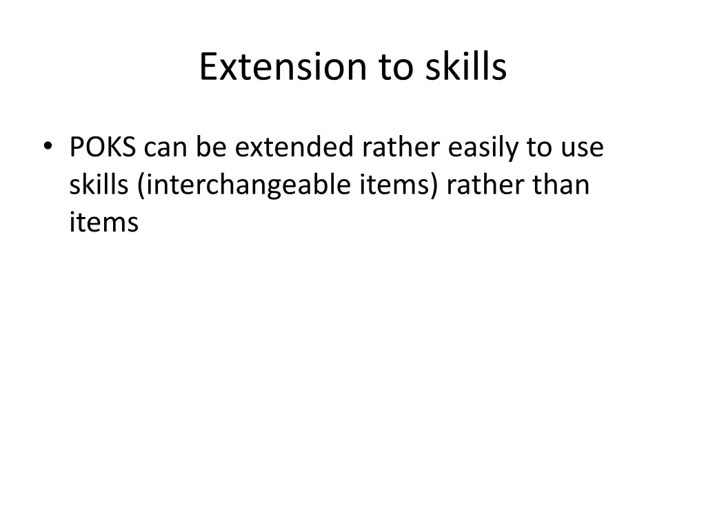 extension to skills