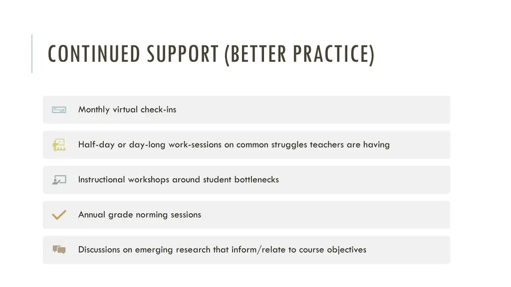 continued support better practice 1