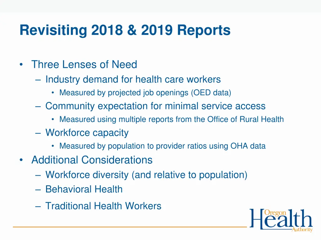 revisiting 2018 2019 reports
