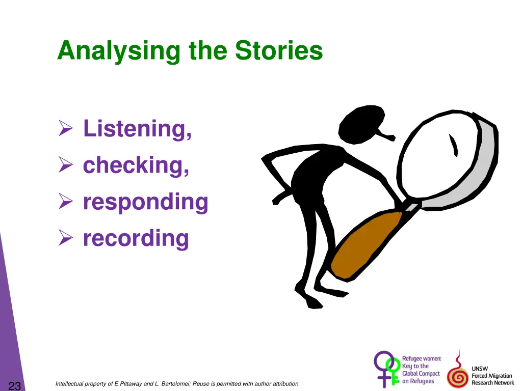 analysing the stories