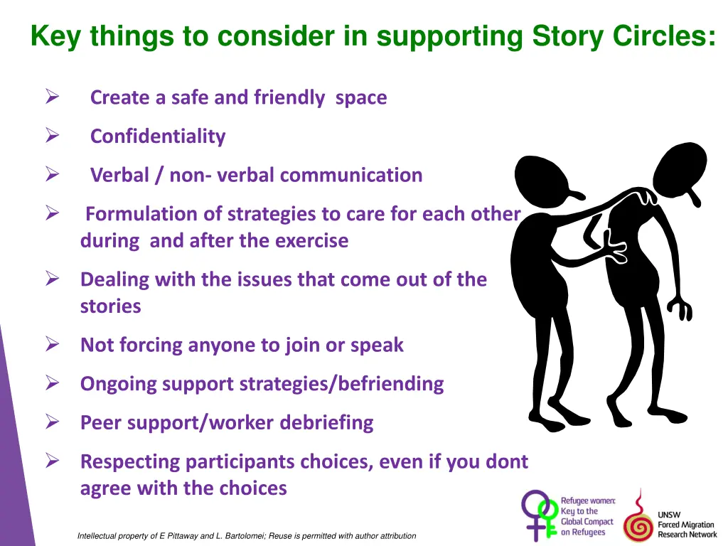 key things to consider in supporting story circles