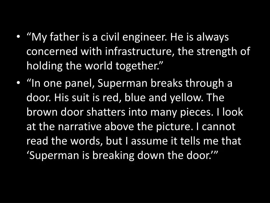 my father is a civil engineer he is always