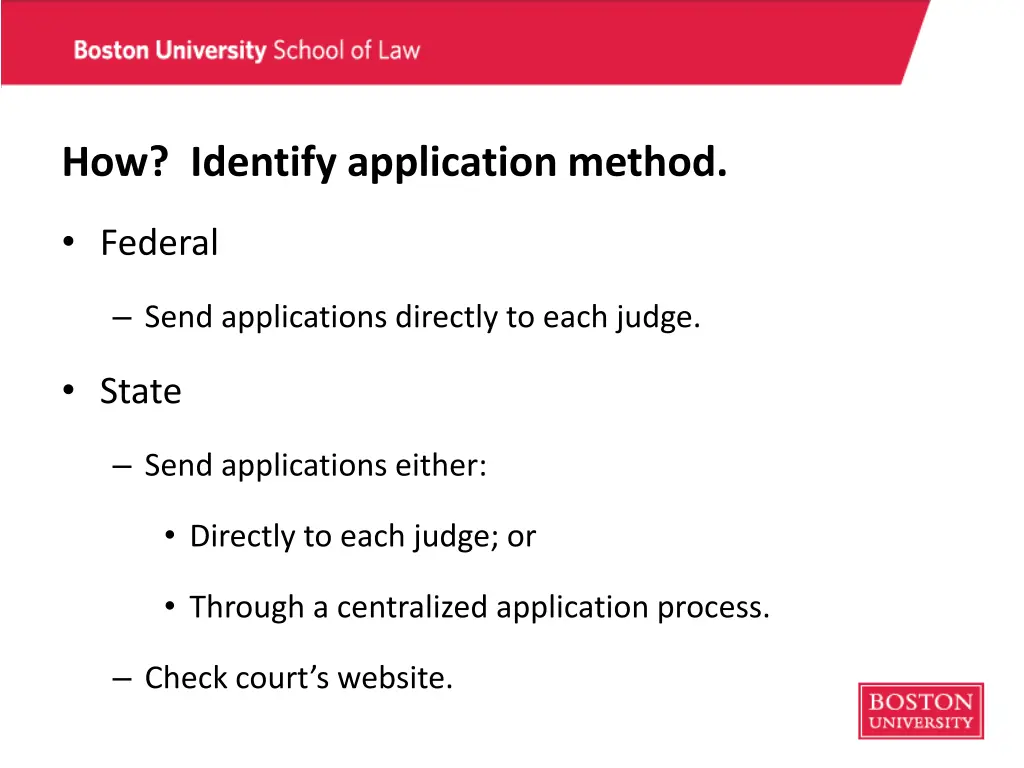 how identify application method