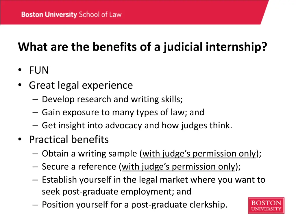 what are the benefits of a judicial internship