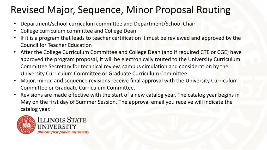 revised major sequence minor proposal routing