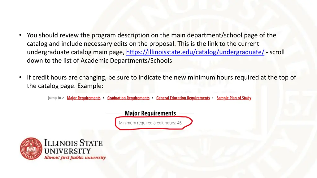 you should review the program description