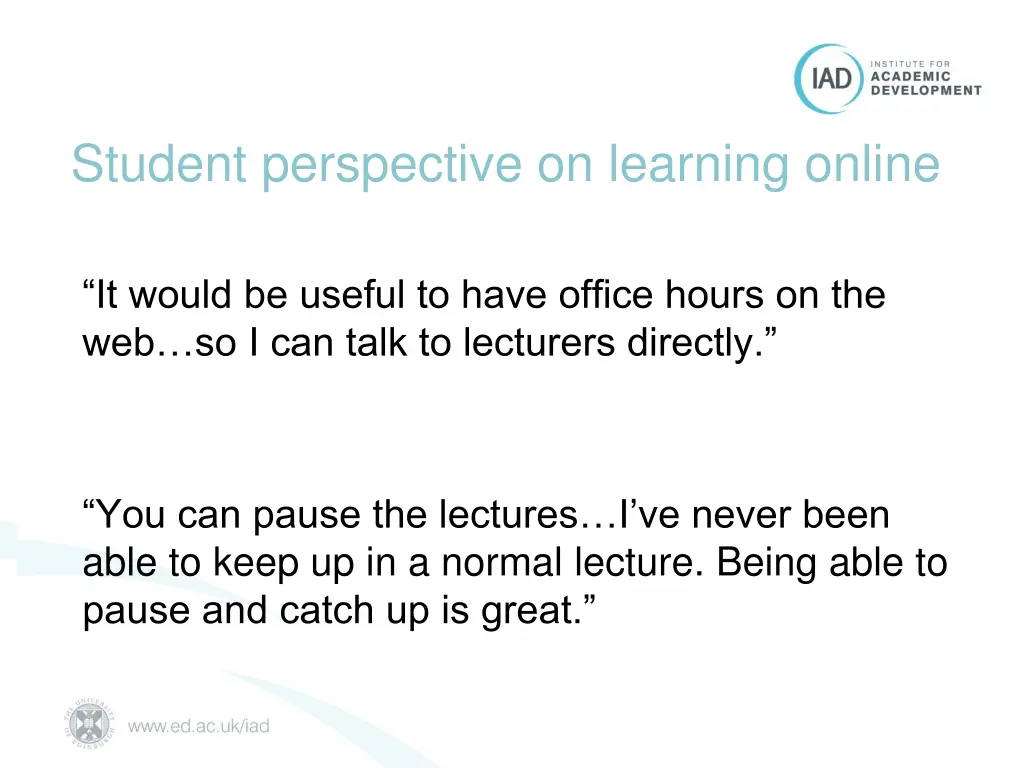 student perspective on learning online 2