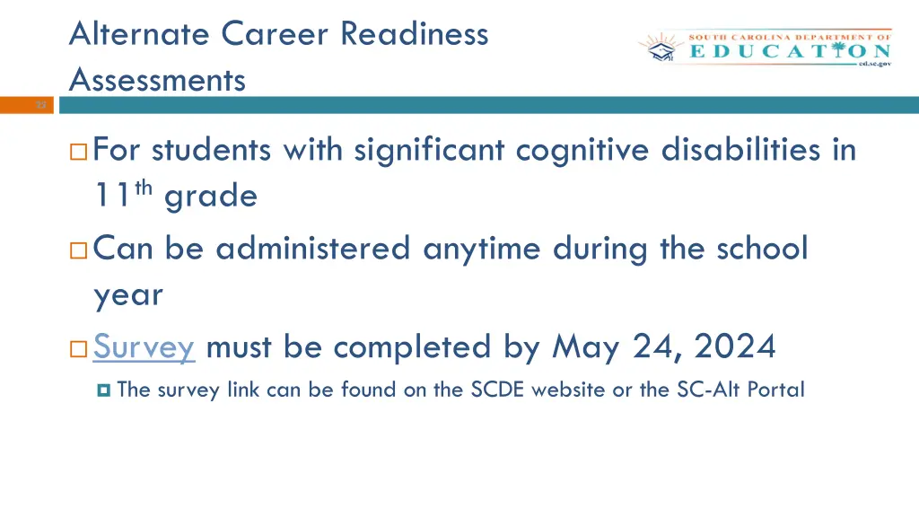 alternate career readiness assessments 1