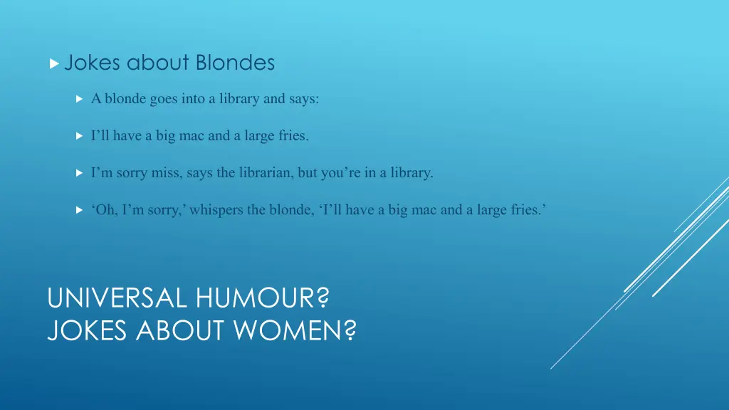 jokes about blondes