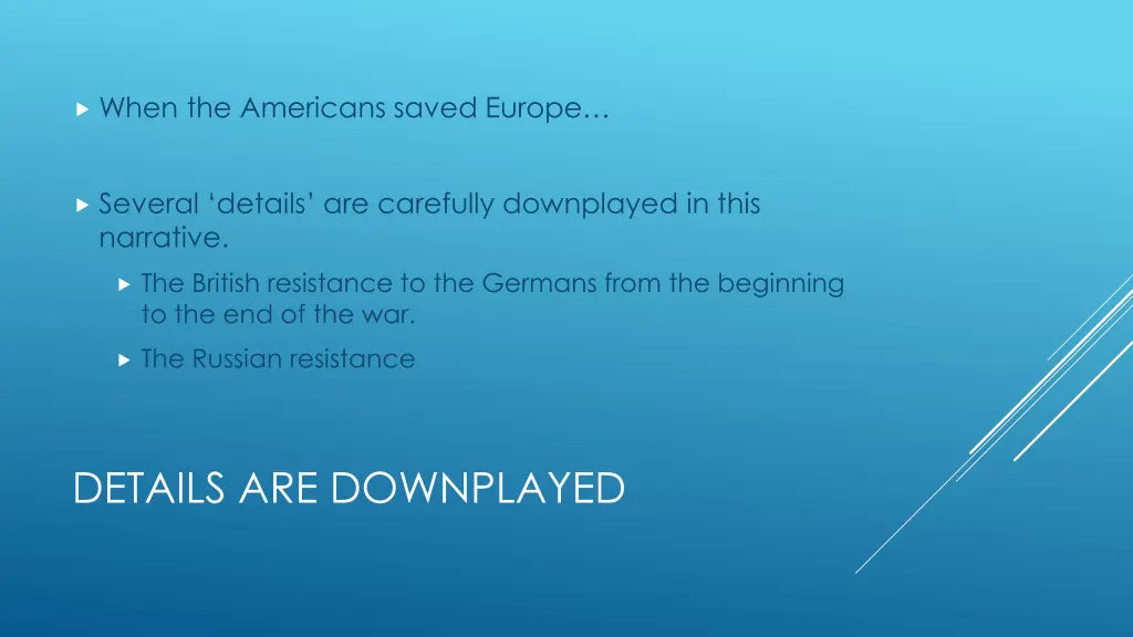 when the americans saved europe