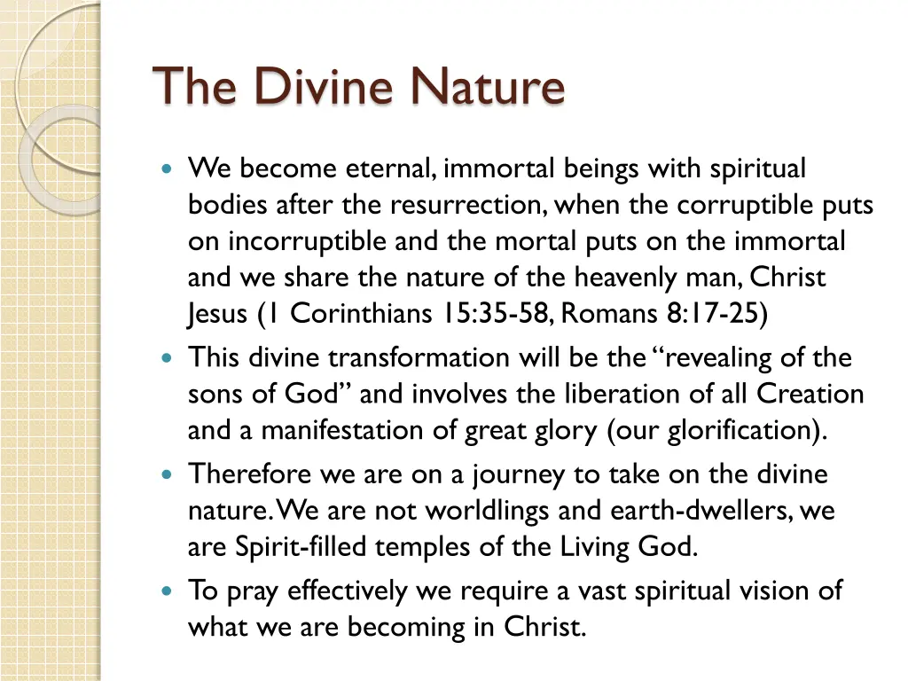 the divine nature
