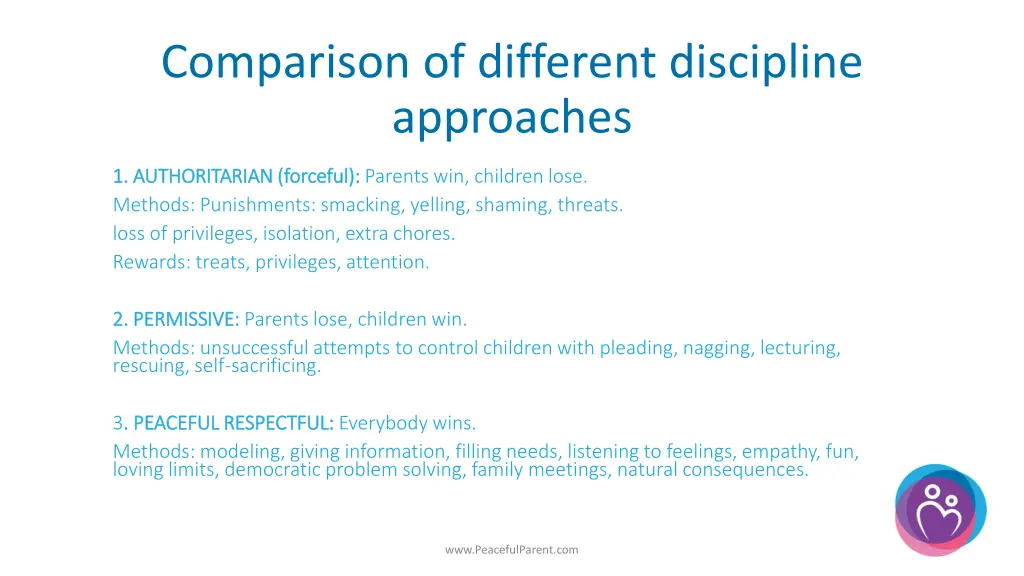 comparison of different discipline approaches