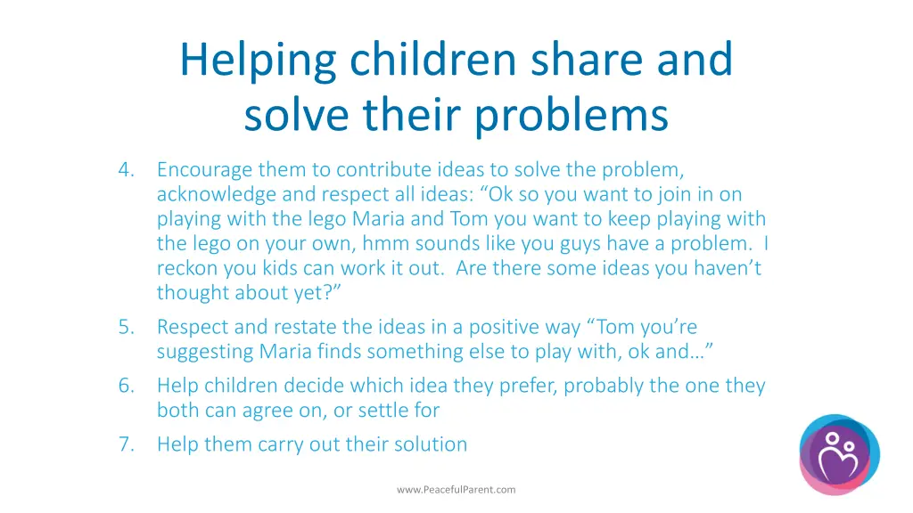 helping children share and solve their problems 1