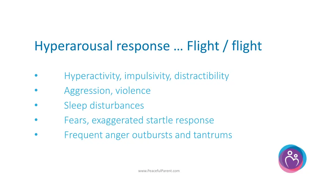 hyperarousal response flight flight