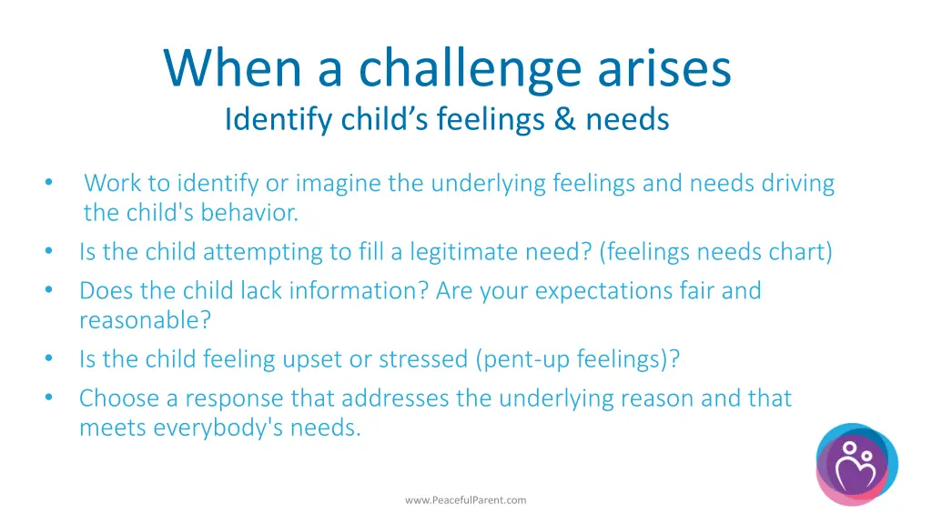 when a challenge arises identify child s feelings