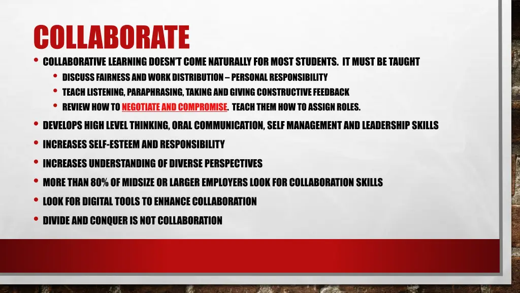 collaborate collaborative learning doesn t come