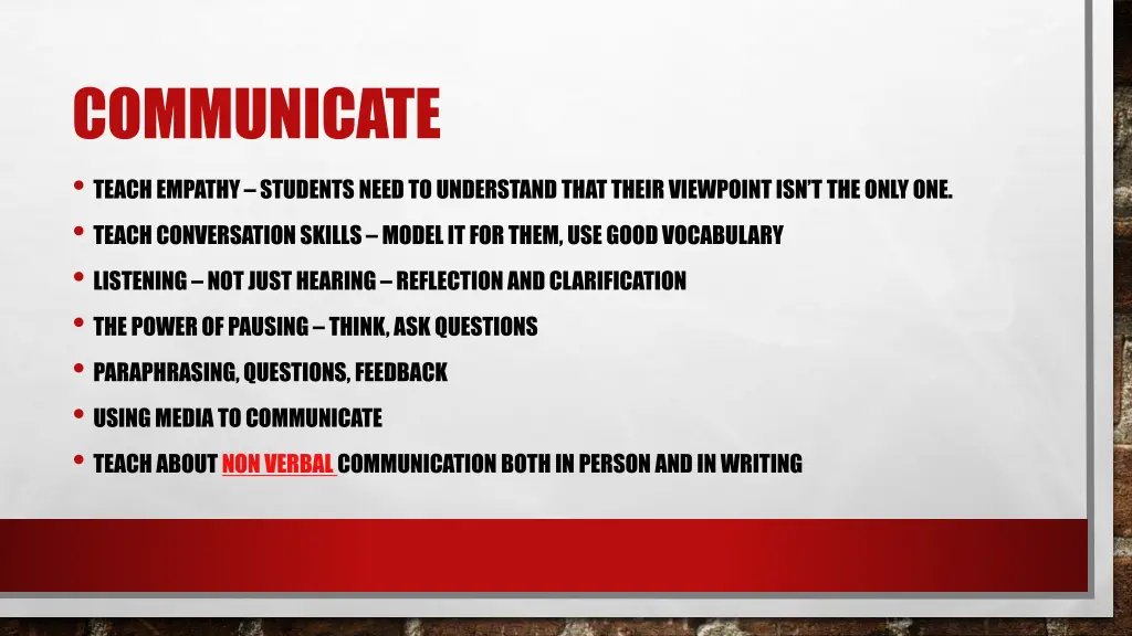 communicate teach empathy students need
