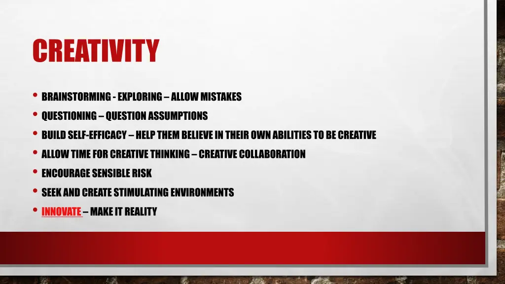 creativity