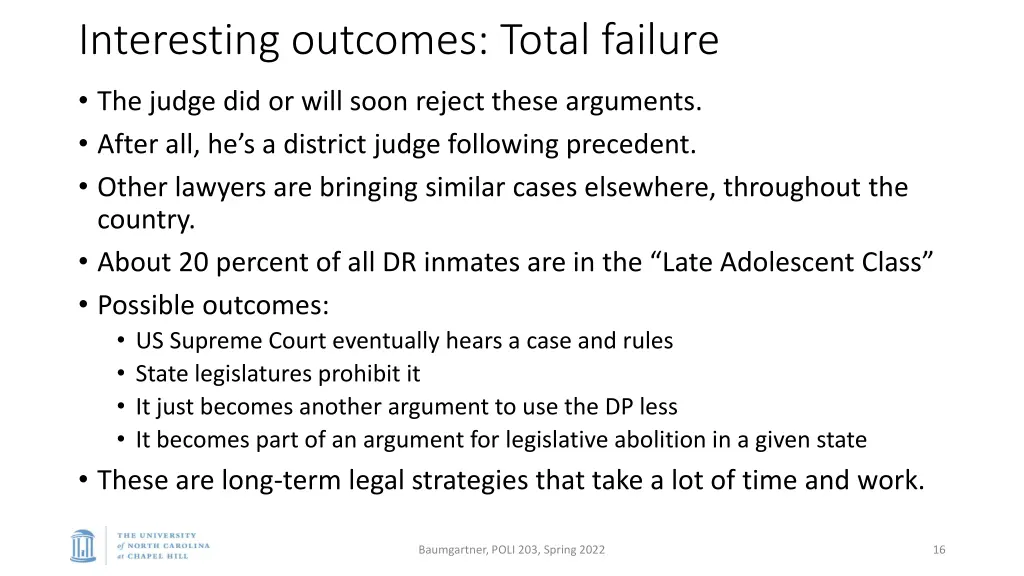 interesting outcomes total failure