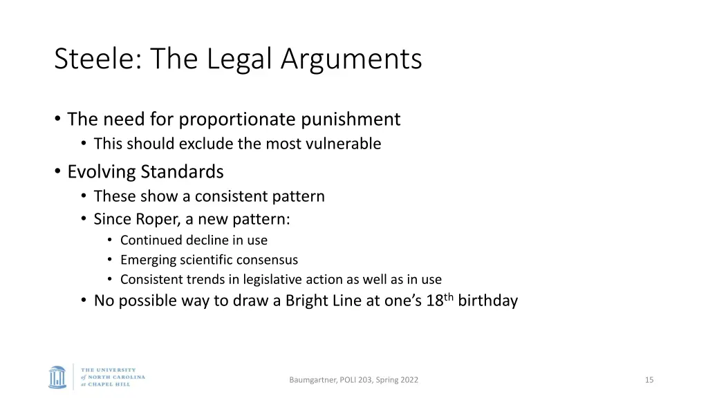 steele the legal arguments