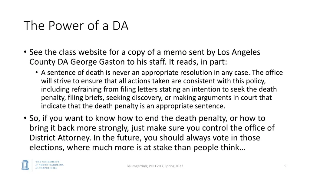 the power of a da