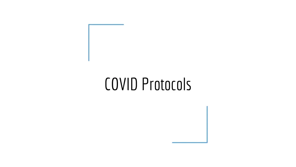 covid protocols