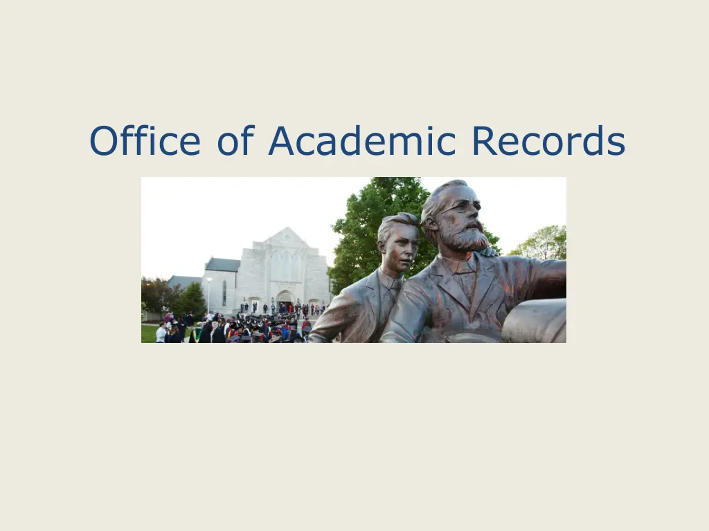 office of academic records