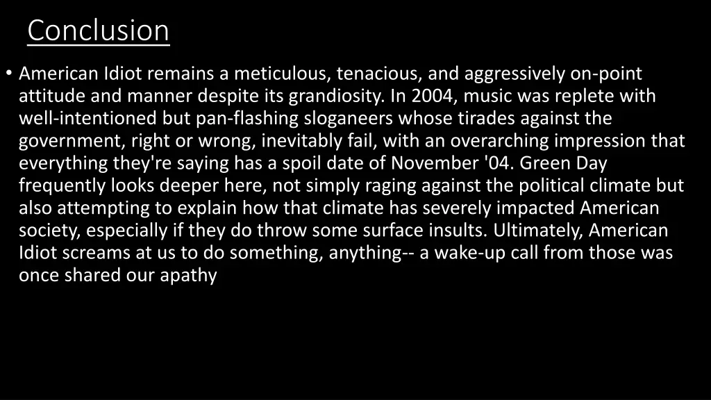 conclusion