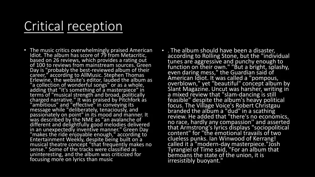 critical reception