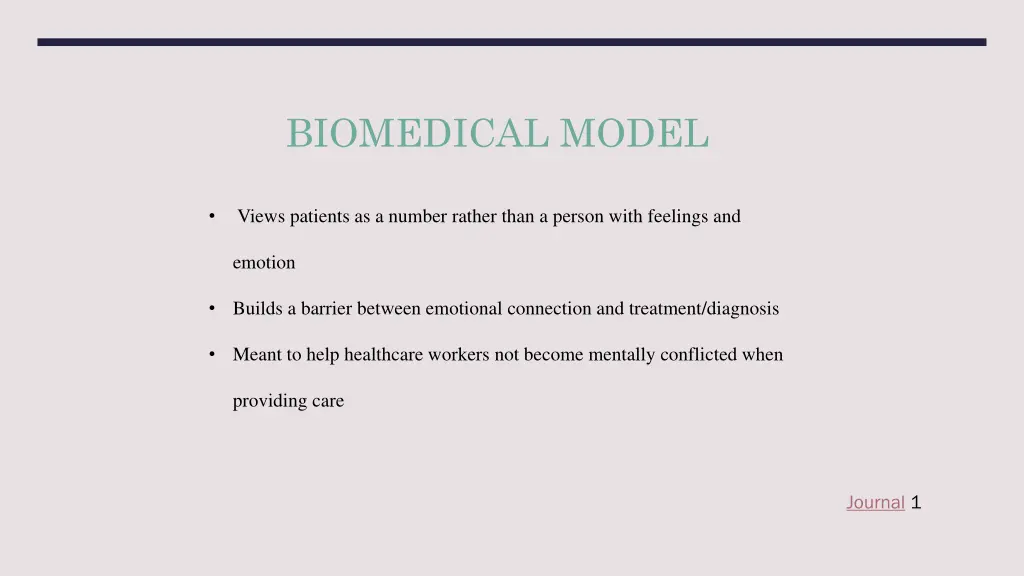 biomedical model