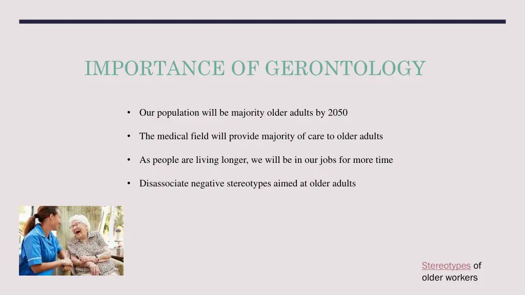 importance of gerontology