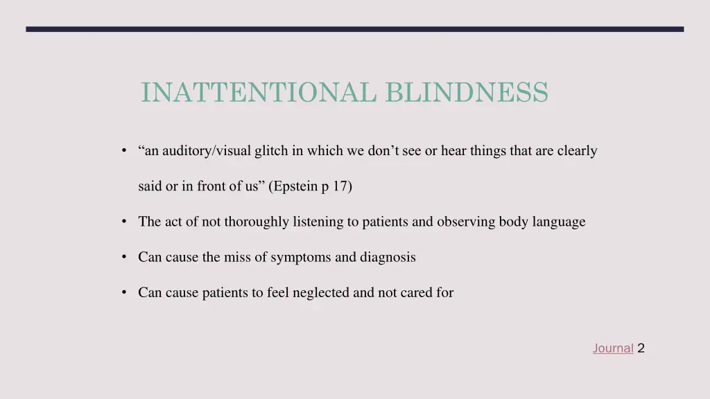 inattentional blindness