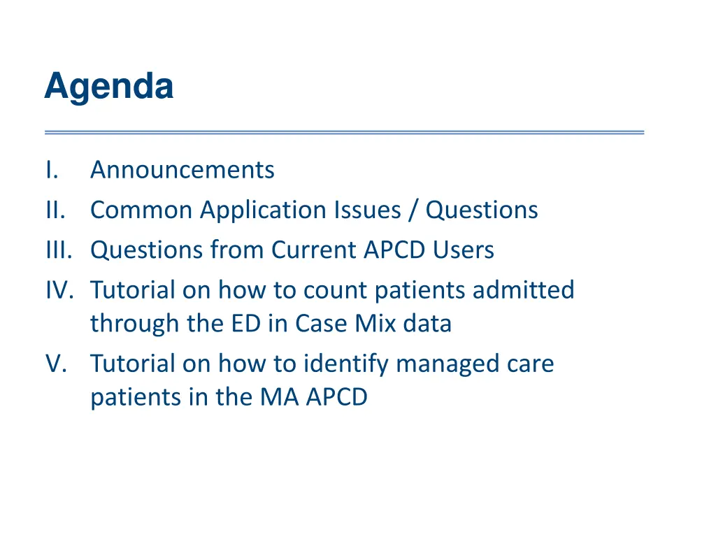 agenda