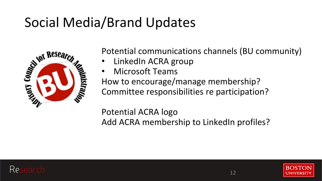 social media brand updates