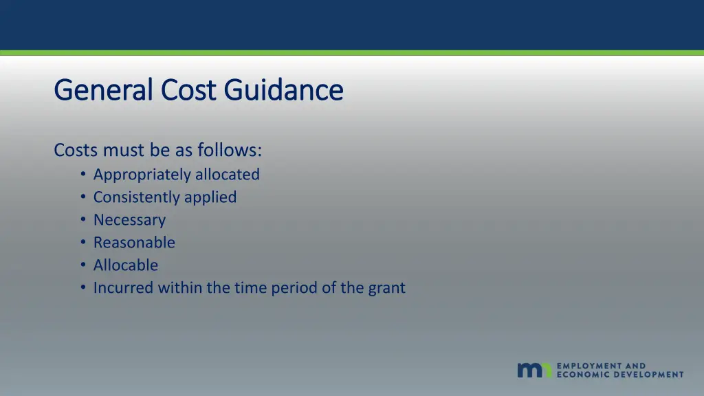general cost guidance general cost guidance
