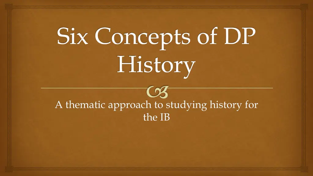 six concepts of dp history