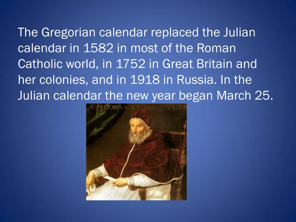 the gregorian calendar replaced the julian