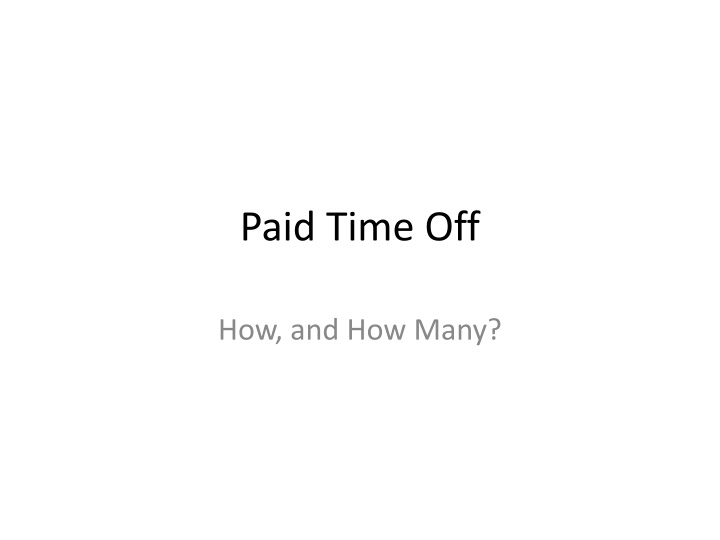 paid time off