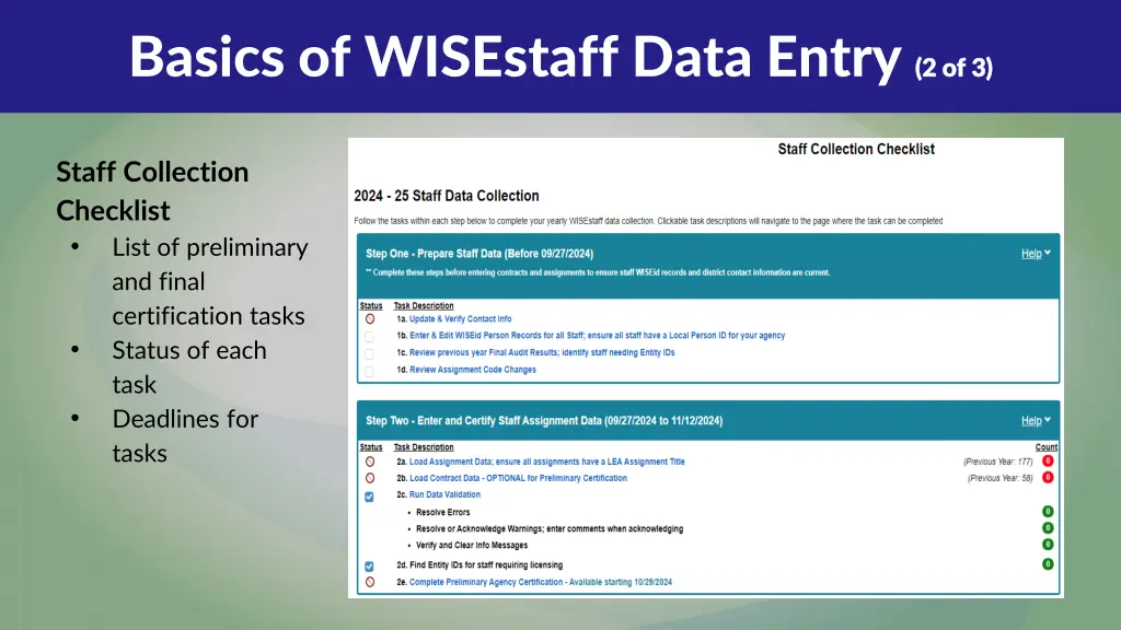 basics of wisestaff data entry 2 of 3