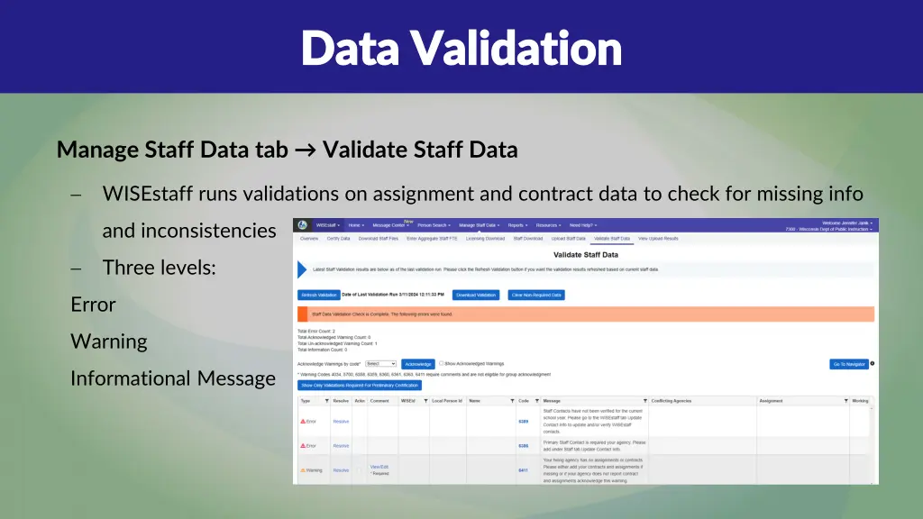 data validation data validation