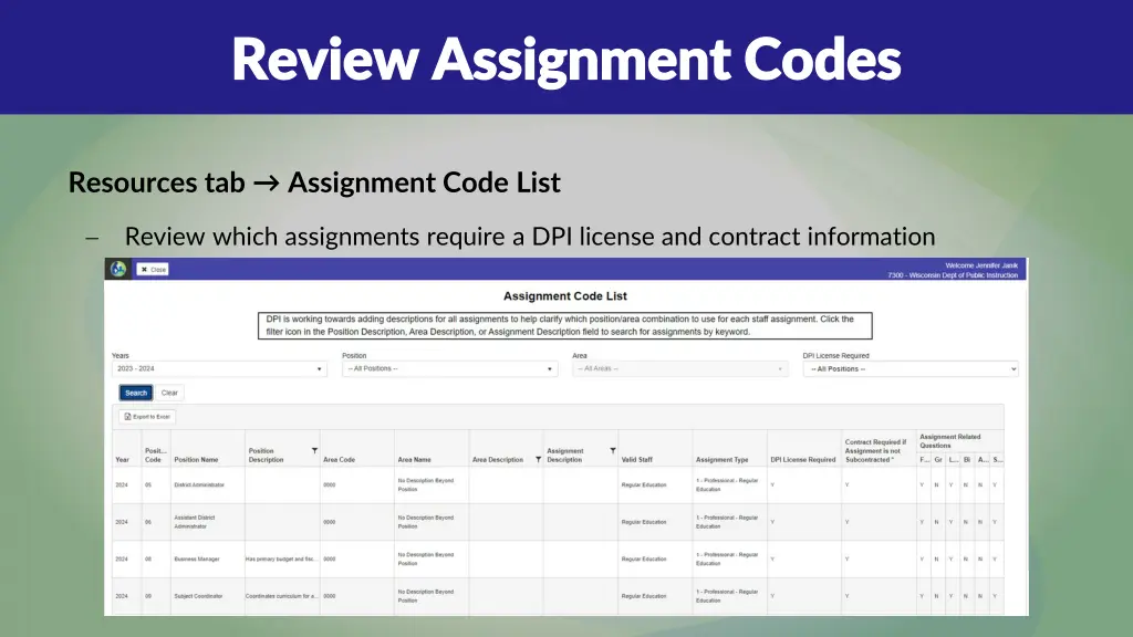 review assignment codes review assignment codes