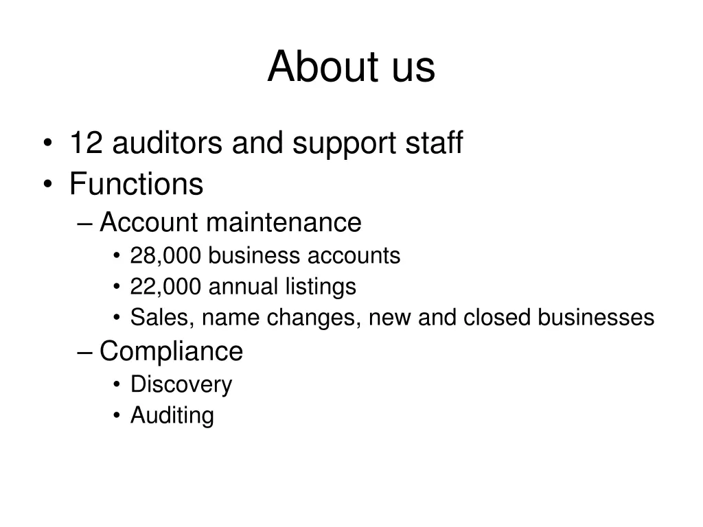 about us