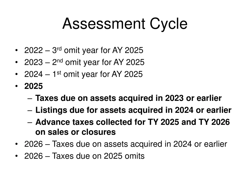 assessment cycle